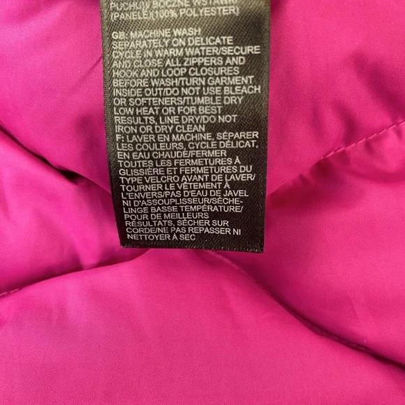 North Face 550 Goose Down Foral Puffer Big Girls Winter Coat Jacket Size XL /18 - Picture 6 of 14